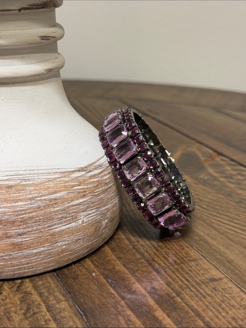 Purple Crystal Stretch Bracelet - Women Jewelry